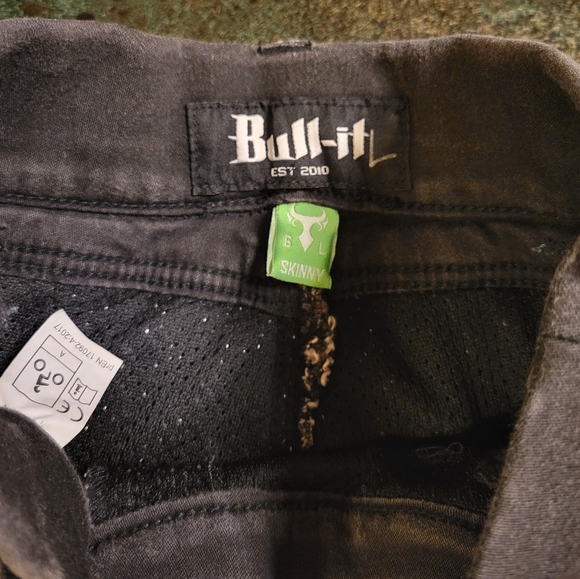 Bull-it Skinny Leg Jeggings Motorcycle Riding Jeans Padded Black Size 2 US - Picture 2 of 16